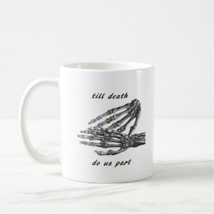 Till Death Do Us Part Skeleton Hands (Cream) Class Coffee Mug