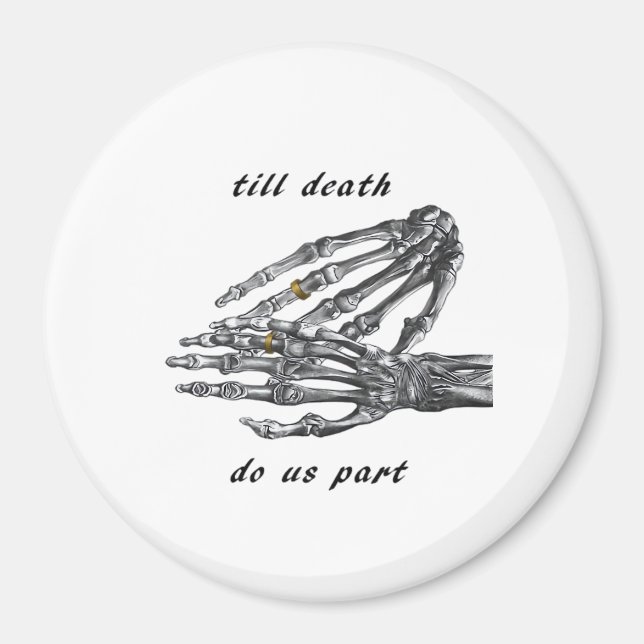 Till Death Do Us Part Skeleton Hands (Cream) Class Magnet (Front)