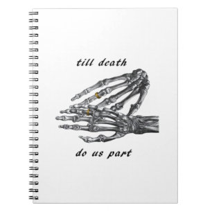 Till Death Do Us Part Skeleton Hands (Cream) Class Notebook