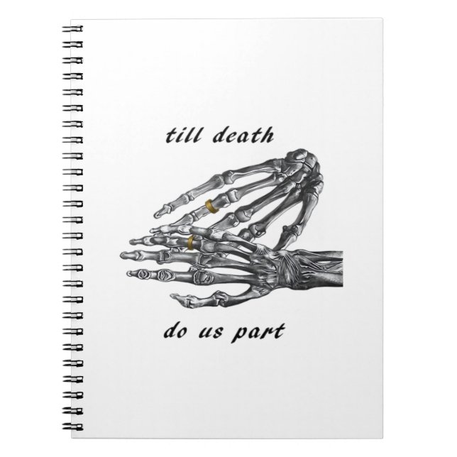 Till Death Do Us Part Skeleton Hands (Cream) Class Notebook (Front)