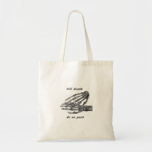 Till Death Do Us Part Skeleton Hands (Cream) Class Tote Bag