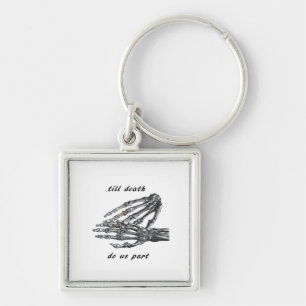 Till Death Do Us Part Skeleton Hands Cream Classic Keychain