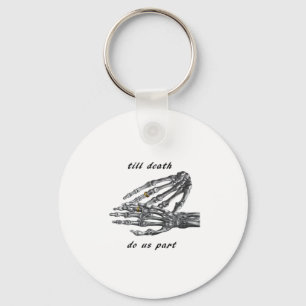 Till Death Do Us Part Skeleton Hands Cream Classic Keychain