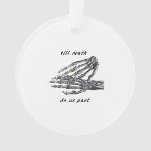 Till Death Do Us Part Skeleton Hands Cream Classic Ornament