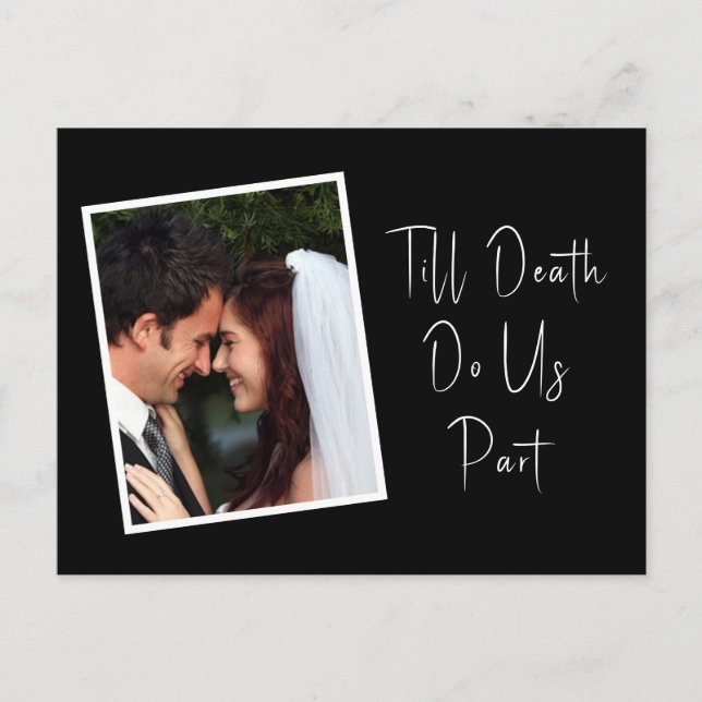 Till Death Do Us Part Skeleton Save The Date Photo Postcard (Front)