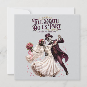 Till Death Do Us Part Skeleton Wedding Card