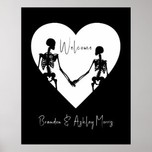 Till Death Do Us Part Skeleton White Welcome  Poster