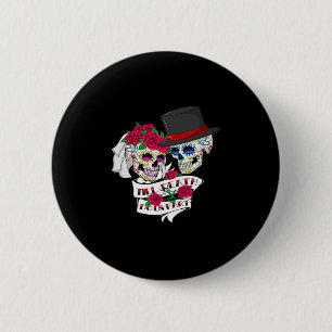 Till Death Do Us Part Skull 2 Inch Round Button