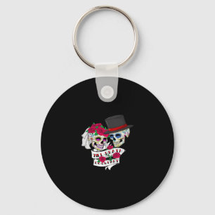 Till Death Do Us Part Skull Keychain