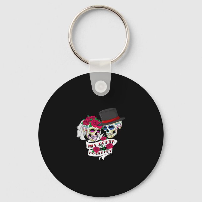Till Death Do Us Part Skull Keychain (Front)