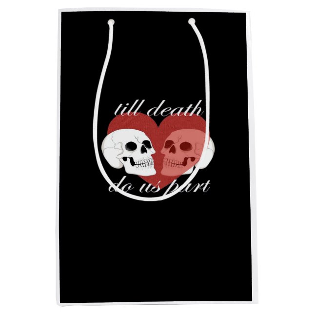 Till Death Do Us Part Skull Quote Classic Medium Gift Bag (Front)