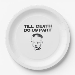 Till Death Do Us Part Sloth Classic Design Paper Plate