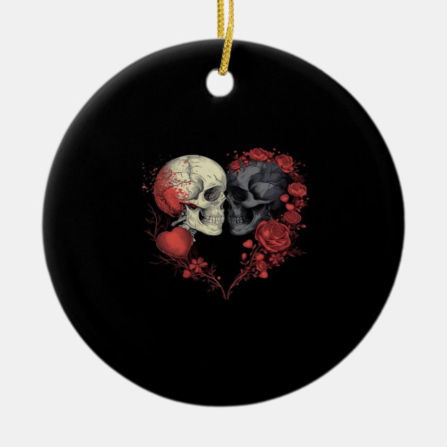 Till Death Do Us Part – Spooky Love Story Ceramic Ornament (Front)
