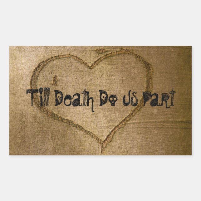 Till Death Do Us Part Stickers Scull font (Front)