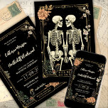 Till Death Do Us Part | Tarot Wedding Invitation<br><div class="desc">We've opted for the Tarot card "The Lovers" theme for its romantic charm, symbolizing enduring love. The skeletal couple reinforces this love, highlighting the notion of love transcending death. It embodies a love that surpasses the physical realm, extending into eternity. This invitation is ideal for weddings with a gothic or...</div>