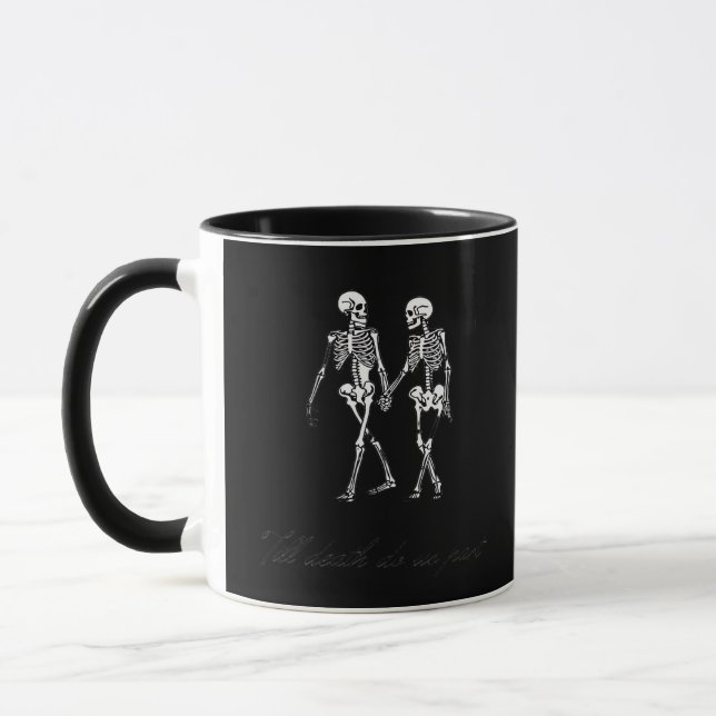 Till Death Do Us Part To The Grave Classic Design Mug (Left)