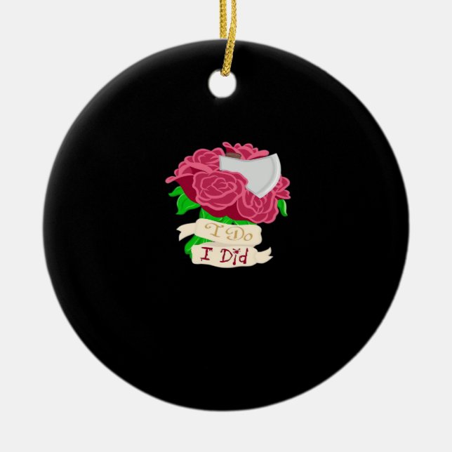 Till Death Do Us Part – Until the End Quote Ceramic Ornament (Front)