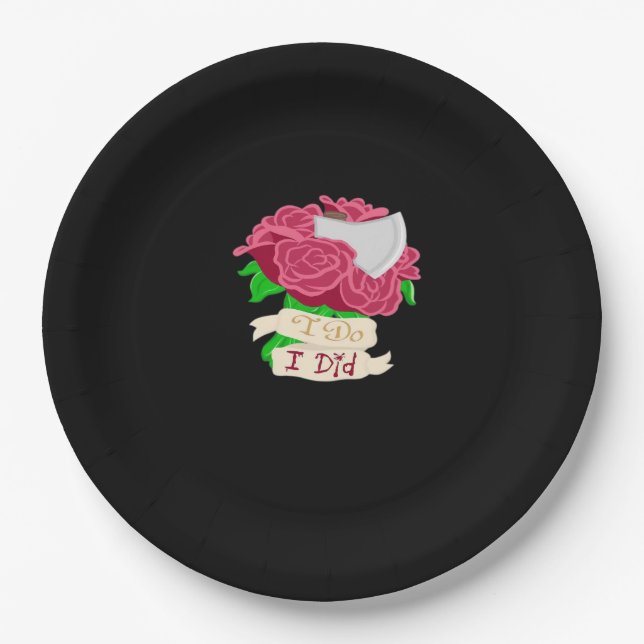 Till Death Do Us Part – Until the End Quote Paper Plate (Front)