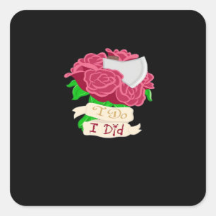 Till Death Do Us Part – Until the End Quote Square Sticker