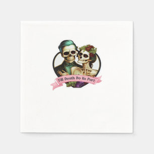Till Death Do Us Part Valentine Skeleton Classic  Napkin