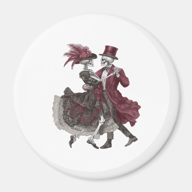 Till Death Do Us Part – Victorian Skeleton Couple  Magnet (Front)
