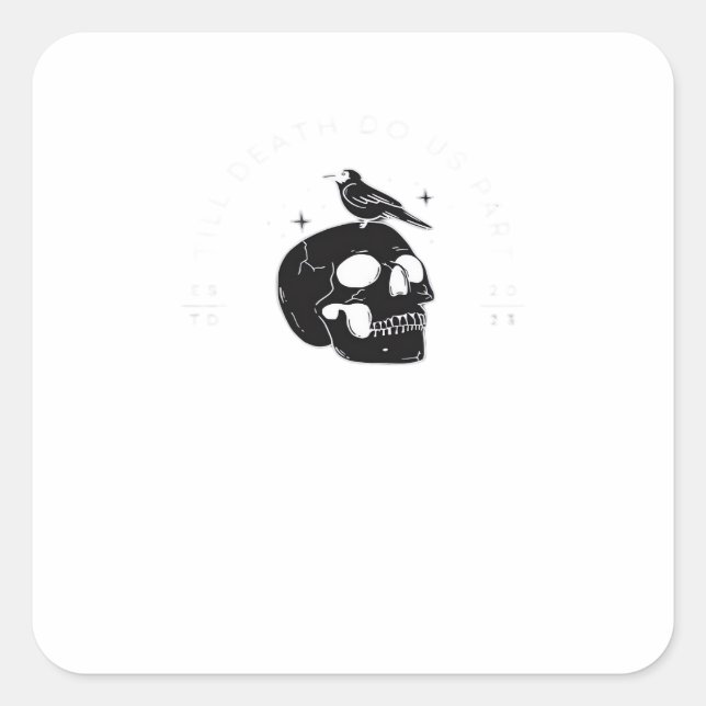 Till Death Do Us Part Wedding Classic Square Sticker (Front)