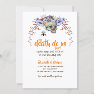 Till Death Do Us Part Wedding Invitations Skulls