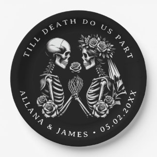 Till Death Do Us Part Wedding Paper Plate