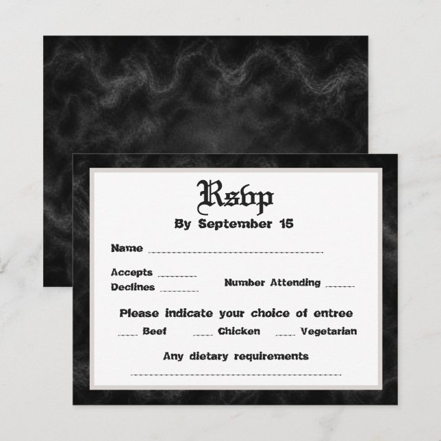 Till Death Do Us Part Wedding Rsvp Invitation (Front/Back)