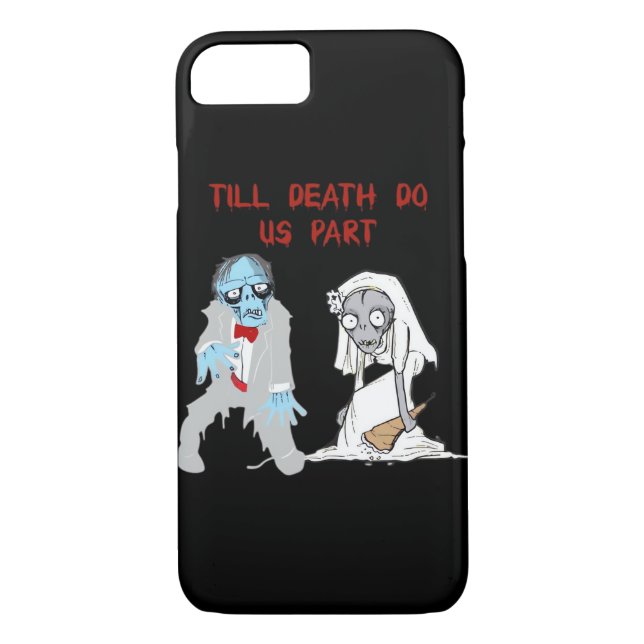 Till Death Do Us Part Zombie Wedding Halloween Cou Case-Mate iPhone Case (Back)