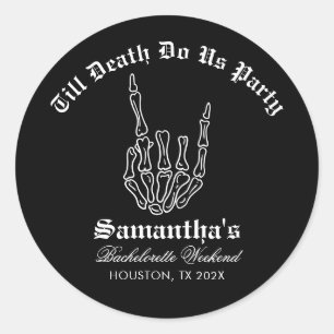 Till death do us Party Bachelorette Party  Classic Round Sticker