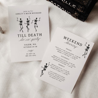 Till Death Do Us Party Bachelorette Weekend Invitation