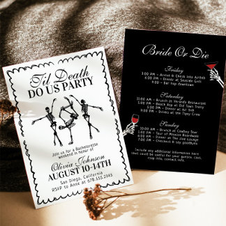 Till Death Do Us Party Bachelorette Weekend Invitation