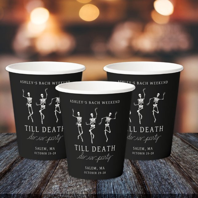 Till Death Do Us Party Bachelorette Weekend Paper Cups (Creator Uploaded)
