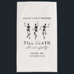 Till Death Do Us Party Bachelorette Weekend Small Gift Bag<br><div class="desc">This simple but super chic invitation design features dancing skeletons and a spooky theme.</div>