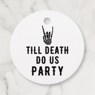 Till Death Do Us Party Bridal Shower Favour Tags