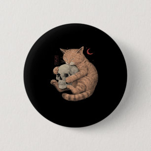 Till Death Do Us Party Cat Skull Classic 2 Inch Round Button
