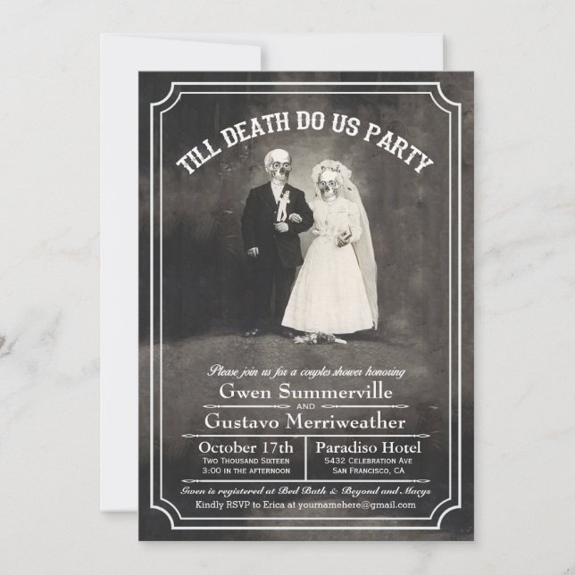 Till Death Do Us Party Couples Shower Invitations (Front)