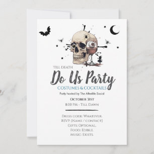 Till Death Do Us Party Funny Adult Halloween Invitation