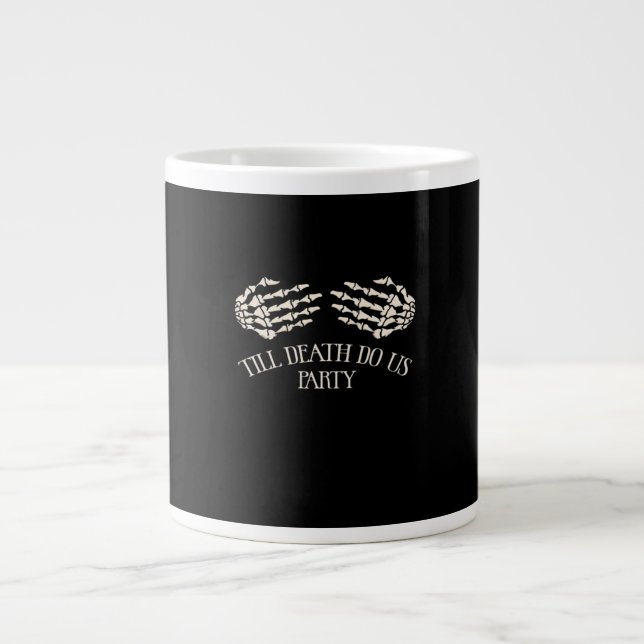 Till Death Do Us Party Halloween Party Large Coffee Mug (Front)