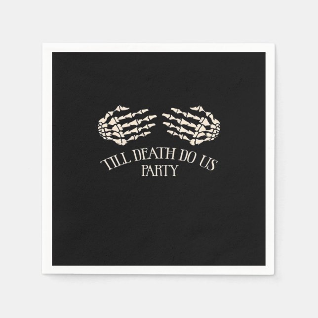 Till Death Do Us Party Halloween Party Napkin (Front)