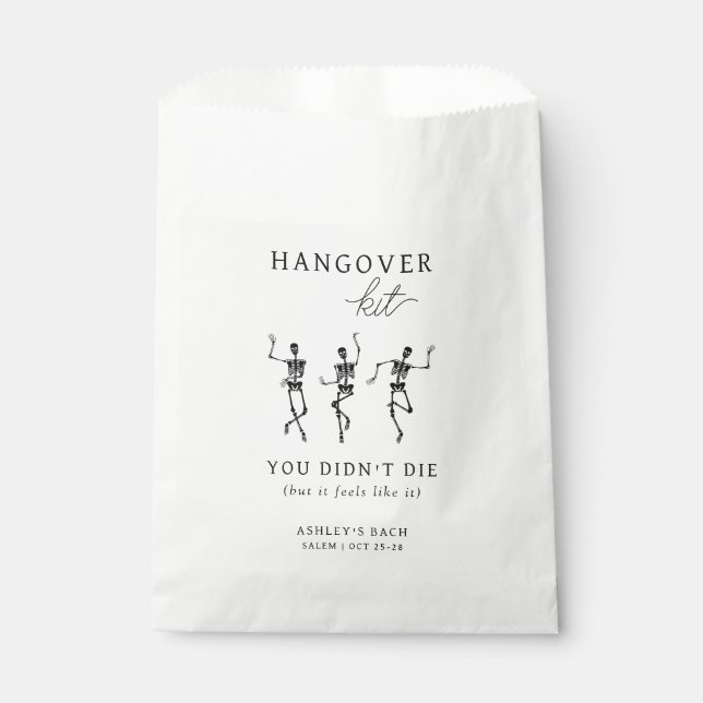 Till Death Do Us Party Hangover Kit Favour Bag (Front)