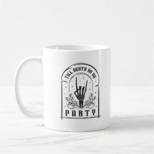 Till Death Do Us Party Retro Bachelorette Design Coffee Mug