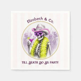 Till Death Do Us Party Skeleton Bachelorette Party Napkin