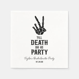 Till Death Do Us Party Skeleton Bachelorette Party Napkin