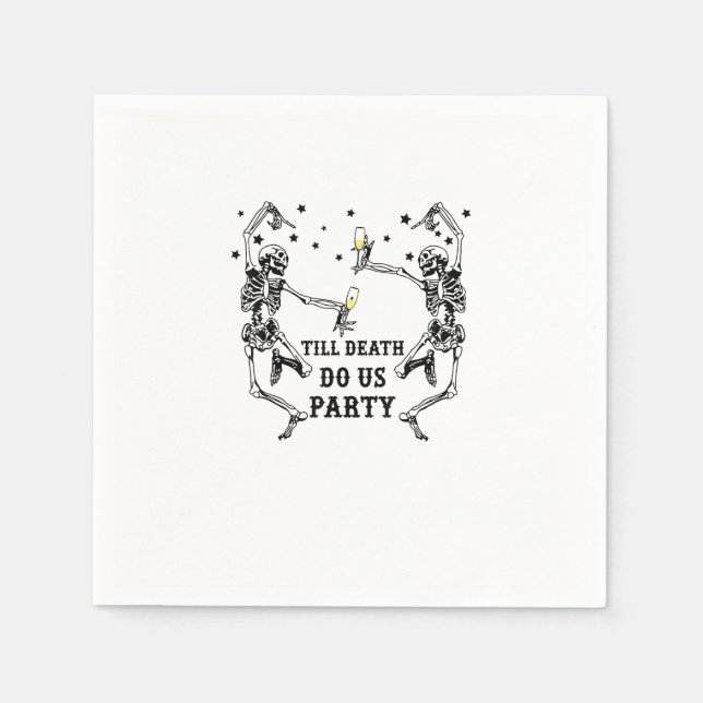 Till Death Do Us Party Skeleton Bridesmaid Napkin (Front)
