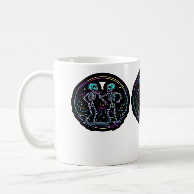Till Death Do Us Party Skeleton Dance Party Classi Coffee Mug (Left)