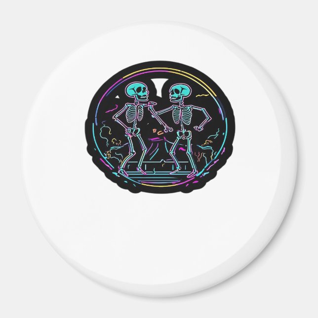 Till Death Do Us Party Skeleton Dance Party Classi Magnet (Front)