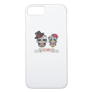 Till Death Do Us Skull Wedding Bride And Groom Pri Case-Mate iPhone Case
