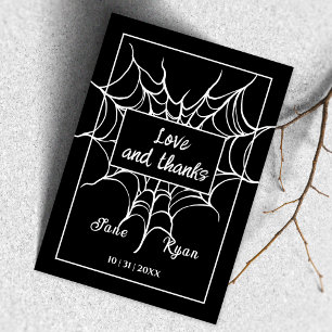 Till Death   Gothic Black HalloWedding Thank You Card